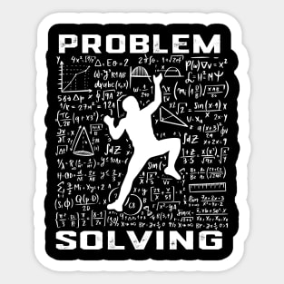 Problem Solving Climber Rock Climbing Bouldering Pun Sticker